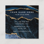 Navy Blue Gold Visitekaartje Ontwerp uw eigen (Voorkant)