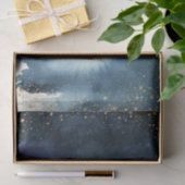 Navy Blue Gold Waterverf Ombre Tissuepapier (Geschenk)