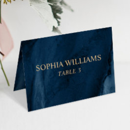 Navy Blue & Gold Wedding Table Kaart