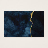 Navy Blue Gold Wedding Website RSVP Kaarten invoeg Visitekaartje (Achterkant)