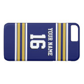 Navy Blue Gold Wht Team Jersey Case-Mate iPhone Case (Achterkant (Horizontaal))