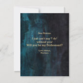 Navy Blue & Gold zal mijn Bridesmaid zijn Kaart (Achterkant)