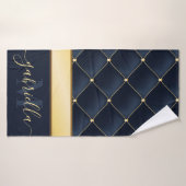 Navy Blue Golden Badhanddoek (Badhanddoek)