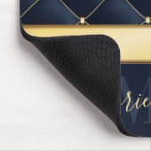 Navy Blue Golden Muismat (Hoek)