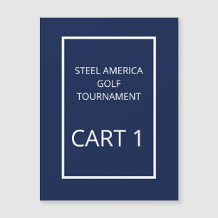 Navy Blue Golf Cart Tournament Magnet