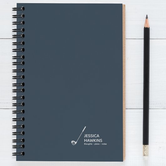 Navy Blue Golf Club Persoonlijk Notitieboek