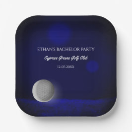 Navy Blue golf - golfers vrijgezellenfeest golf pa Papieren Bordje