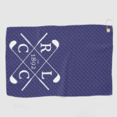 Navy Blue Golf Towel - Argyle Golf Logo Golfhanddoek (Horizontaal)