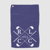 Navy Blue Golf Towel - Argyle Golf Logo Golfhanddoek (Voorkant)