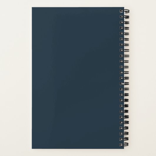 Navy Blue Golfbal op T-shirt Persoonlijk Notitieboek (Achterkant)