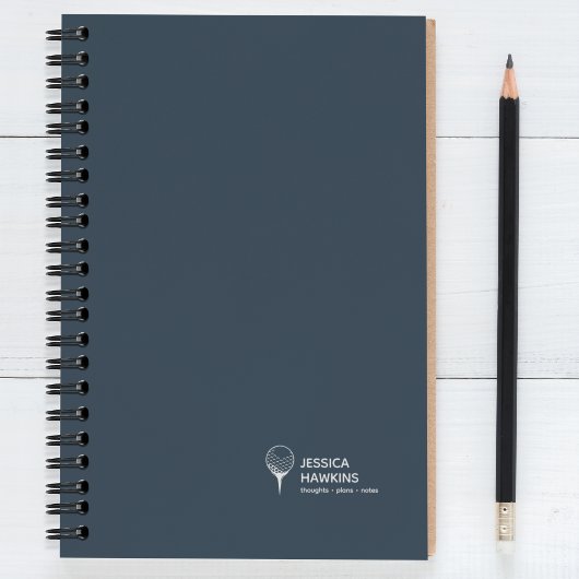 Navy Blue Golfbal op T-shirt Persoonlijk Notitieboek