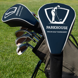 Navy Blue Golfers Naam Toernooi Golfheadcover