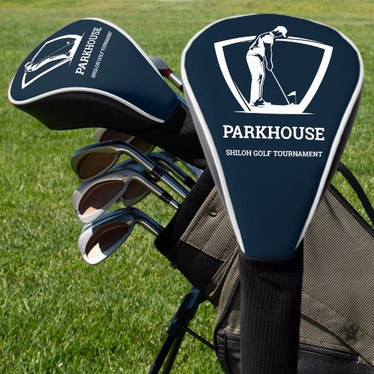 Navy Blue Golfers Naam Toernooi Golfheadcover