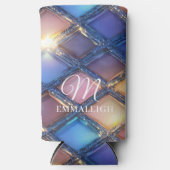 Navy Blue Goud Blush Glamour Seltzer Blikjeskoeler (Voorkant)