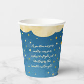 Navy Blue Gouden Twinkle Kleine Star Paper cup Papieren Bekers (Voorkant)