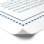 Navy Blue Graceful Starfish 20 x 24 Seating Chart Poster (Hoek)