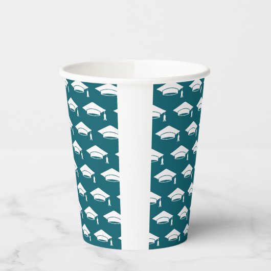 Navy Blue Graduation Caps Papieren Bekers (Links)