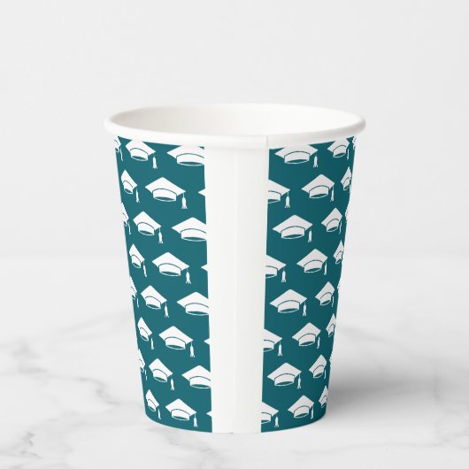 Navy Blue Graduation Caps Papieren Bekers (Rechts)