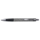 Navy Blue Greek Key en Monogram Photo Collage Pen (Achterkant)