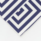 Navy Blue greek patroon preppy nautical Anchor Fleece Deken (Hoek)