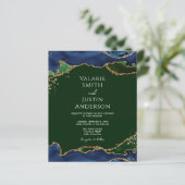 Navy Blue & Green Agate Wedding (Staand voorkant)