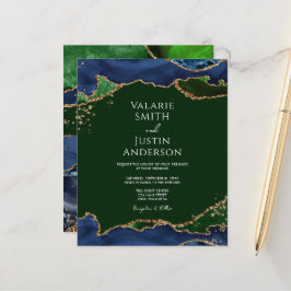 Navy Blue & Green Agate Wedding