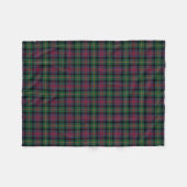 Navy Blue, Green en Red Logan Clan Tartan Fleece Deken (Voorkant (Horizontaal))