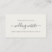 NAVY BLUE GREEN GOLD FLORAL WEDDING WEBSITE VISITEKAARTJE (Achterkant)