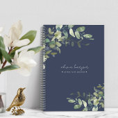 Navy Blue Greenery Letters to Daughter Keepomwille Notitieboek