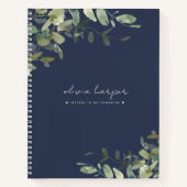 Navy Blue Greenery Letters to Daughter Keepomwille Notitieboek (Voorkant)