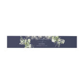 Navy Blue Greenery String Lights Wedding Uitnodigingen Wikkel (Vlak)
