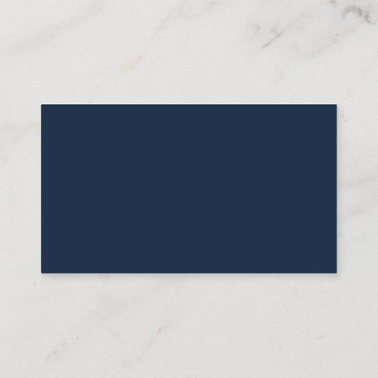 Navy Blue Grey Elegant Plain Professional Visitekaartje (Achterkant)