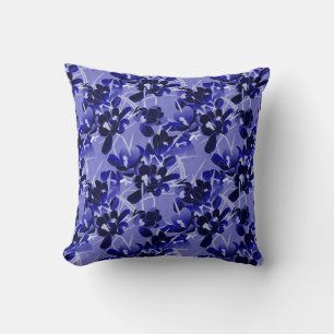  Navy Blue & Grey Floral Pattern Kussen