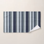Navy Blue Grey Gray Stripes Bad Handdoek (Handdoek)