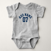 Navy Blue & Grey Sports Jersey Romper (Voorkant)