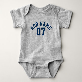 Navy Blue & Grey Sports Jersey Romper