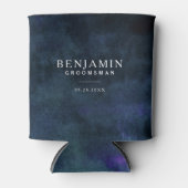 Navy Blue Groomsman Aangepaste bruiloft Blikjeskoeler (Voorkant)