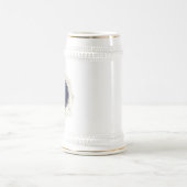 Navy Blue Groomsman Monogram Beer Stein Bierpul (Center)