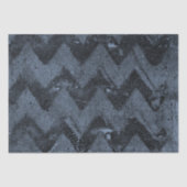 Navy Blue Grunge Chevron Tissuepapier (Voorkant)
