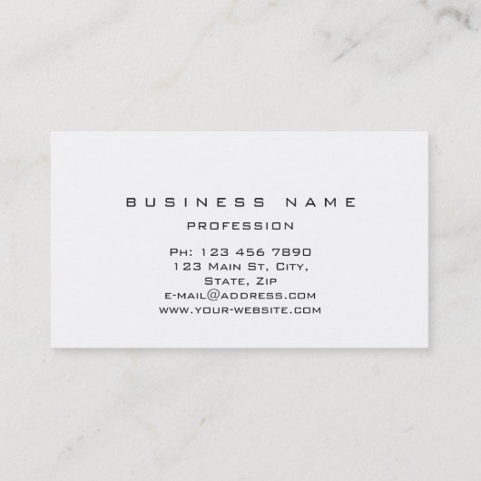 Navy Blue Grungy Gold Marble Vip Visitekaartje (Achterkant)