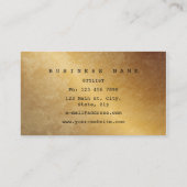 Navy Blue Grungy Gold Marble Vip Visitekaartje (Achterkant)