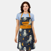 Navy Blue Halloween Schort met geesten, sterren, m (Gedragen)