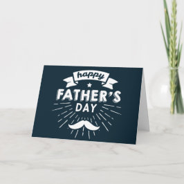 Navy Blue Happy Fathers Day Kaart