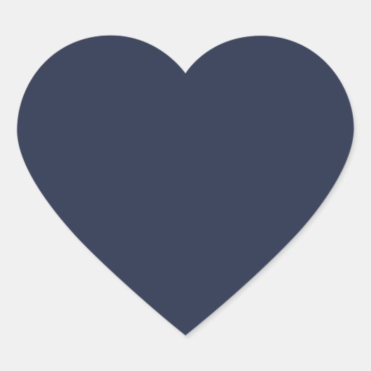 Navy Blue Hart Sticker (Voorkant)