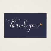 Navy Blue - Hartelijk dank voor de korting op je k Visitekaartje (Voorkant)