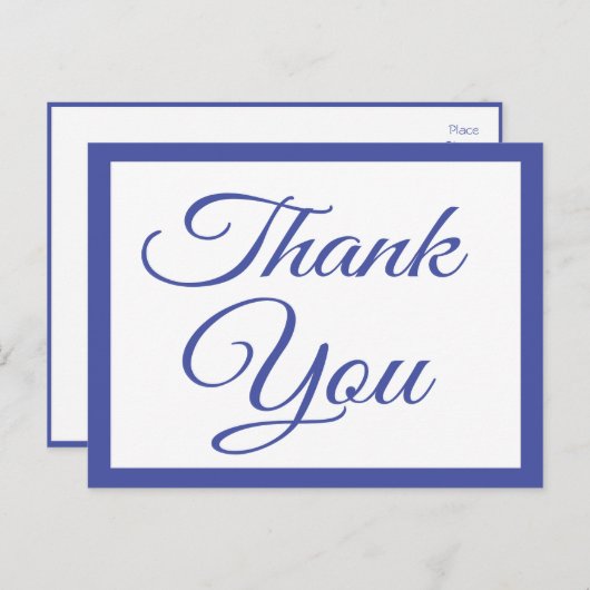 Navy Blue Hartelijk dank voor uw Briefkaart (Voorkant / Achterkant)
