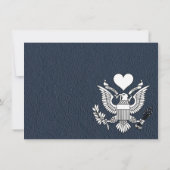 Navy Blue Hawaii trouwfoto dank u Bedankkaart (Achterkant)