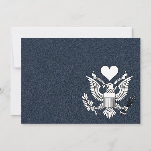 Navy Blue Hawaii trouwfoto dank u Bedankkaart (Achterkant)