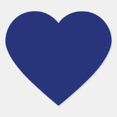 Navy Blue Heart Sticker (Voorkant)