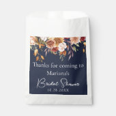 Navy Blue Herfst Floral Vrijgezellenfeest Bedankzakje (Voorkant)